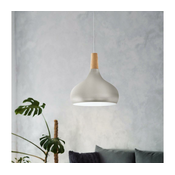 Eglo 901181-Luster na sajli SABINAR 1xE27/60W/230V pr.28cm srebrna