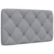 Vidaxl Blazina za vzglavje svetlo siva 90 cm blago