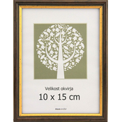 Karako Foto okvir 10x15 cm, plastika, namizni, stenski, 56 rjav