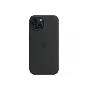 Apple iPhone 15 Plus silicone case with MagSafe Black