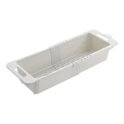 Siv plastičen nastavljiv teleskopski odcejalnik za pomivalno korito 52x18 cm – Metaltex