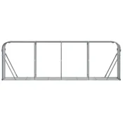 Greatstore Nosilec za polena svetlo siv 300x45x100 cm pocinkano jeklo