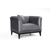 Atelier del Sofa Fotelja Trendy 105x79x89cm Tamnosiva