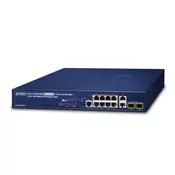 PLANET GS-5220-8P2T2S network switch Managed L2+ Gigabit Ethernet (10/100/1000) Power over Ethernet (PoE) 1U Blue