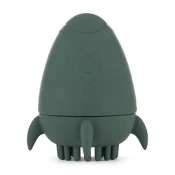PETITE&MARS Igrača silikonska za vodo s krtačko Splashy Rocket Misty Green 6m+
