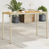 Vrtni stol s plocom od drva bagrema crni 115x54x74 cm poliratan