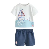 Next Komplet marine/nebeško modra/češnjevo rdeča/off-bela