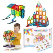 Magnetni gradbeni set 70 kosov hiša, avto, rusko kolo itd.