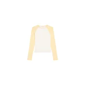 Bershka Majica rumena/bela