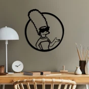 Wallity Zidna dekoracija Simpson 2, 33x33cm, Crna