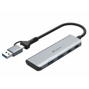 Tracer USB HUB A-5, USB (2 x USB-A + 2 Type C)
