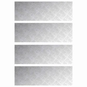 Stepenica Pravokutni 4 pcs Srebrno 90 x 30 cm Aluminij
