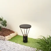 Lucande LED-sončna stojna svetilka Elario, 44 cm, črna, s senzorjem - Sodobni - pesek-črna - Aluminij