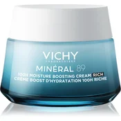 Vichy Minéral 89 72H Moisture Boosting Cream Rich dnevna krema za obraz suha koža 50 ml za ženske