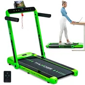 THUNDER Električna pod-biro zložljiva tekalna steza THUNDER® RACE-GREEN– 14 km/h, 2 KM, 14 cm nizka zasnova, Bluetooth, nosilnost 130 kg, (5000089648)