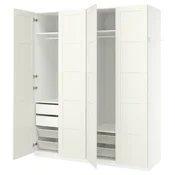 PAX/BERGSBO Garderobni sestav, bela/bela, 200x60x236 cm
