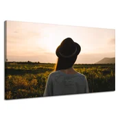 shumee Platno Narava Ženska v klobuku 120x70