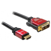 Delock Delock HDMI / DVI PrikljuÄŤni kabel [1x MoĹˇki konektor HDMI - 1x MoĹˇki konektor DVI, 18 + 1 polov] 3 m ÄŚrna