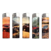 shumee Komplet 5 klasičnih piezo plinskih vžigalnikov z avtomobilčki
