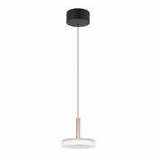 Črno-bela in zlata LED zatemnitvena viseča svetilka s steklenim senčilom o 22 cm Celeste – Trio
