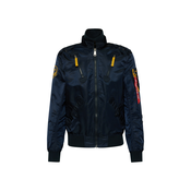ALPHA INDUSTRIES Prijelazna jakna Falcon II, mornarsko plava / žuta / crna