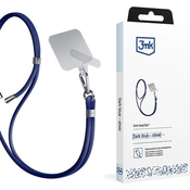 3MK EasyClip Dark Blue (silver) phone lanyard