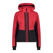 CMP WOMAN JACKET ZIP HOOD, ženska smučarska jakna, rdeča 35W0256