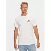 Tommy Jeans Majica Essential Flag DM0DM20740 Bela Slim Fit