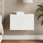 vidaXL vidaXL Stenska stranska miza Bela visok sijaj 34,5 x 33 x 20 cm, (5000247395)