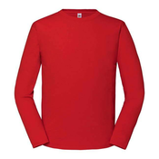 Iconic 195 Ringspun Premium Fruit of the Loom Mens Red T-shirt