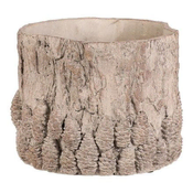 Autronic Embalaža za rože Concrete cover - bark pattern with pine cones, size L, light gray (BMO3630-L)