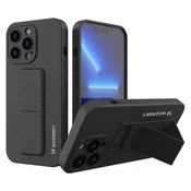 WOZINSKY Silikonski ovitek Wozinsky Kickstand Case s stojalom za iPhone 13 mini, črne barve