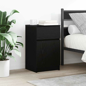 vidaXL vidaXL Nočna omarica črna 39x35x65 cm inženirski les, (21828957)
