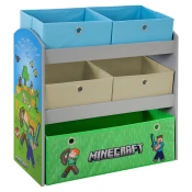 Minecraft OTROŠKA POLICA 60/63,5/30 cm modra, siva, zelena, večbarvno