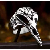 Prstan Steel viking Skull Raven - SS8-1272R