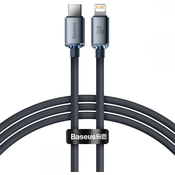BASEUS CRYSTAL SHINE TYPE-C TO LIGHTNING CABLE PD20W 120CM BLACK (6932172602741)