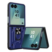 AVIZAR Zaščitni ovitek za Samsung Galaxy Z Flip 7 proti udarcem z nosilcem za magnetni prstan, Modra, (5000016952)