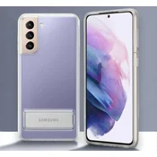 Original Samsung silikonski ovitek Clear Standing za Samsung Galaxy S21 Plus - prozorna
