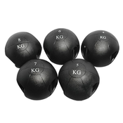 Medicinska žoga z dvema ročajema - crossfit core ball 5 kg