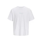 JACK & JONES Majica JORHyeres  svetlo modra / svetlo siva / bela