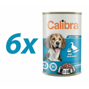 Calibra Premium konzerva za pse, patka, riža i mrkva u umaku, 6 x 1240 g