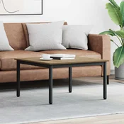 vidaXL Klubska miza Oreh 80 x 80 x 45 cm Konstruiran les