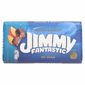 MLEČNA ČOKOLADA PomaraNČA IN KEKS, JIMMY FANTASTIC, 180G