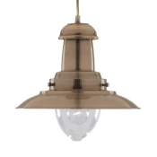 Searchlight 4301AB - Luster na sajli FISHERMAN 1xE27/60W/230V mesing