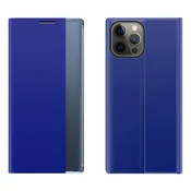 Ovitek Hurtel Sleep Case s pametnim oknom za iPhone 13 Pro, moder