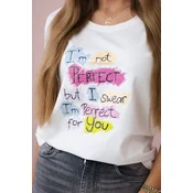 Blouse with Perfect white print