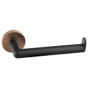 Držalo za toaletni papir LARISSA, črna/medena mat barva - Črna - 178x54x72 mm - Sapho - LARISSA - 24 - Zlitina - Lepilo - Drugo - Nosilec toaletnega papirja - Krožni - 178 - 54 - 72 - 14