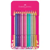 BARVE LESENE  12BARV METALNA ŠKATLA SPARKLE FABER-CASTELL 201737