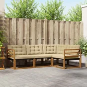 Set vanjskih sofa 4 kom. Prirodna i bež