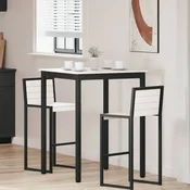 Stol za bar Bijelo 80 x 80 x 105 cm Cvrsto borovo drvo